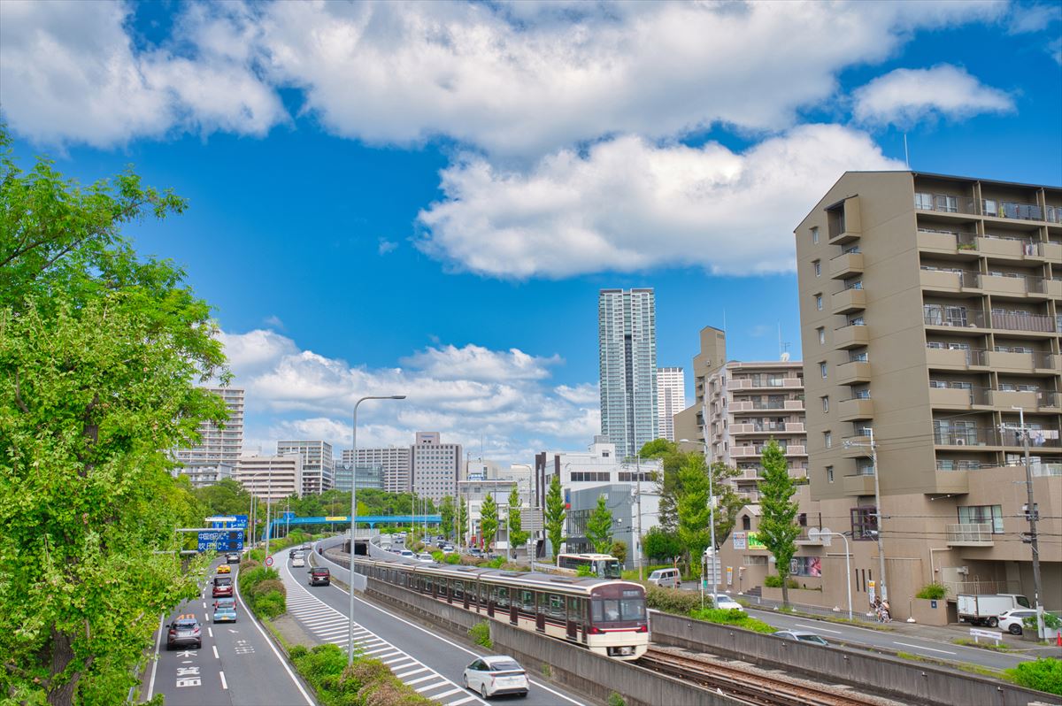 緑豊かな歩道